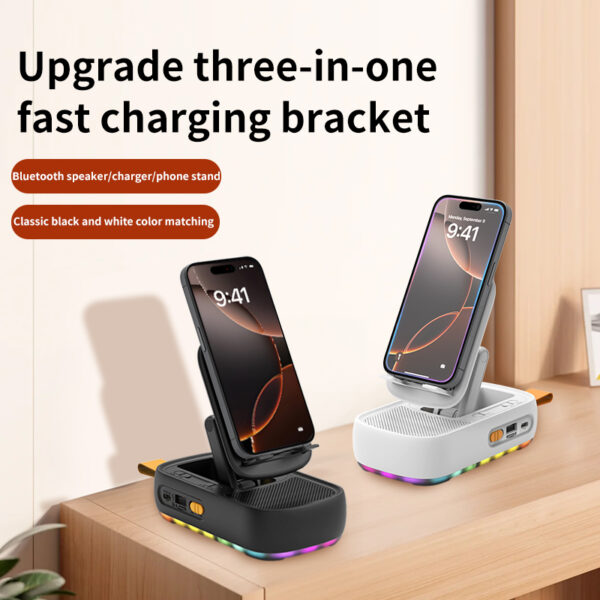 Cell Phone Stand with Wireless Bluetooth Speaker - Image 4