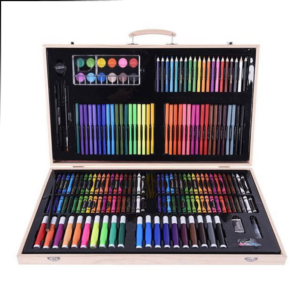 Wooden Box 150 Piece case Deluxe Art Set Kit