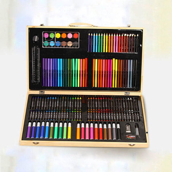 Wooden Box 150 Piece case Deluxe Art Set Kit - Image 2